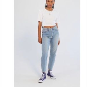 BDG High-Waisted Slim Straight Jean-Light Wash